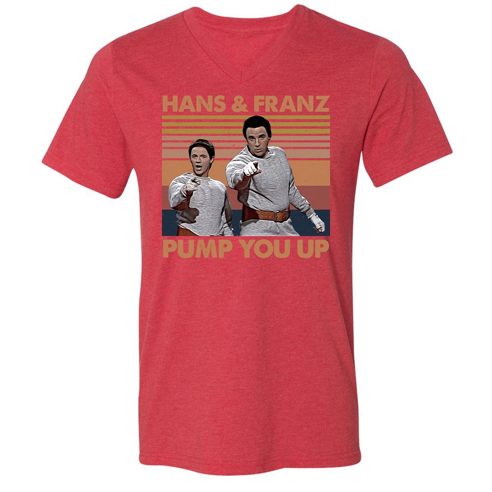 Unisex V-Neck T-Shirt - 481CAH6Q - Heather Red - 16