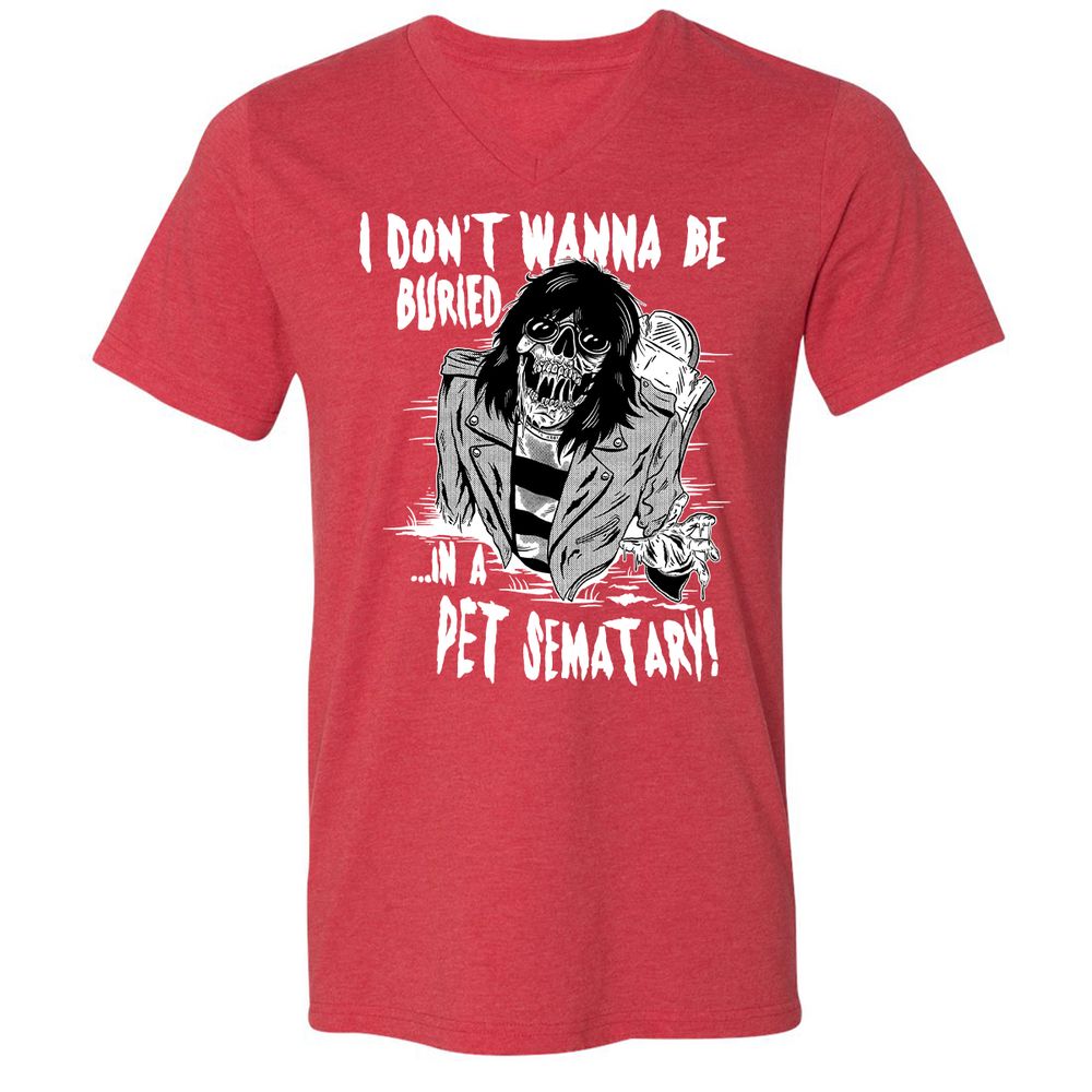 Unisex V-Neck T-Shirt - 52U8K8U5 - Heather Red - 16