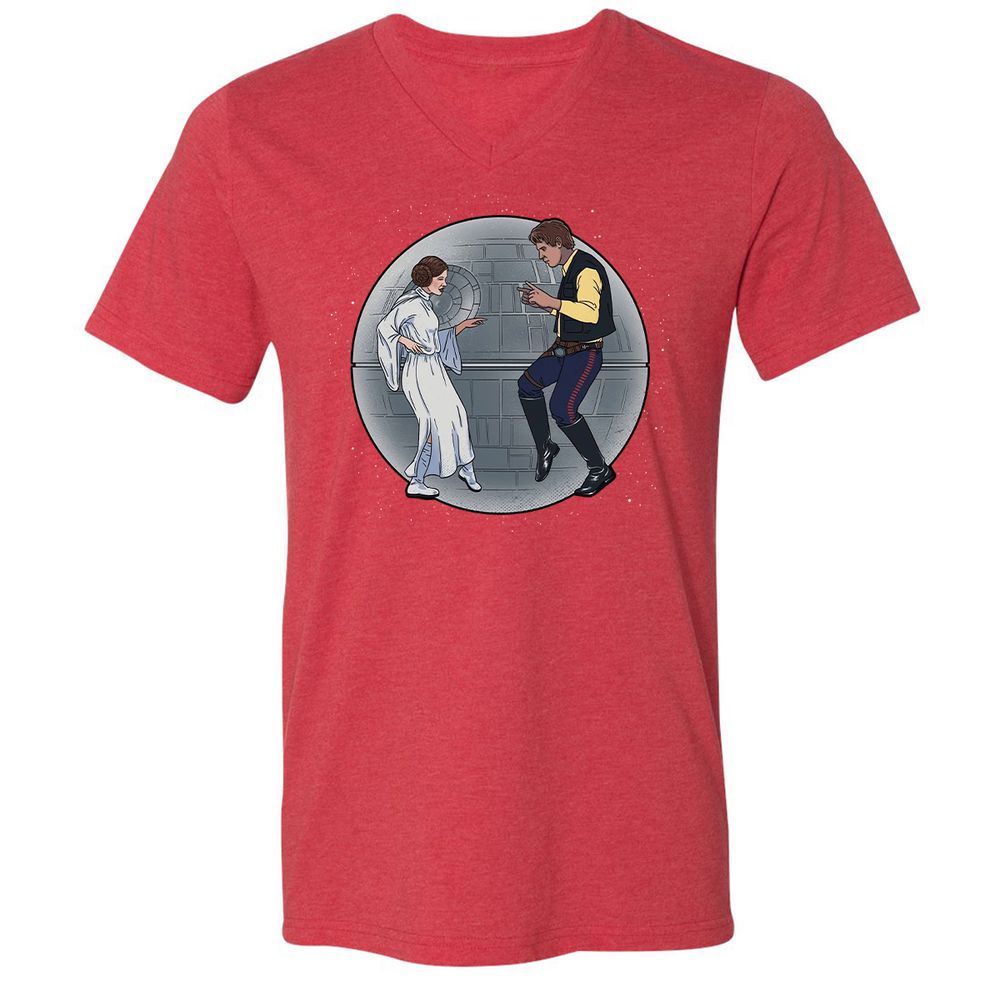 Unisex V-Neck T-Shirt - S5BBF5TG - Heather Red - 16