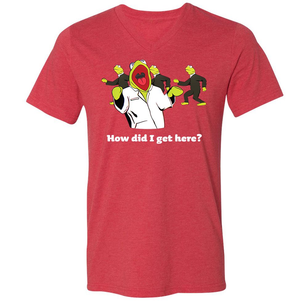 Unisex V-Neck T-Shirt - 169PMXVA - Heather Red - 16