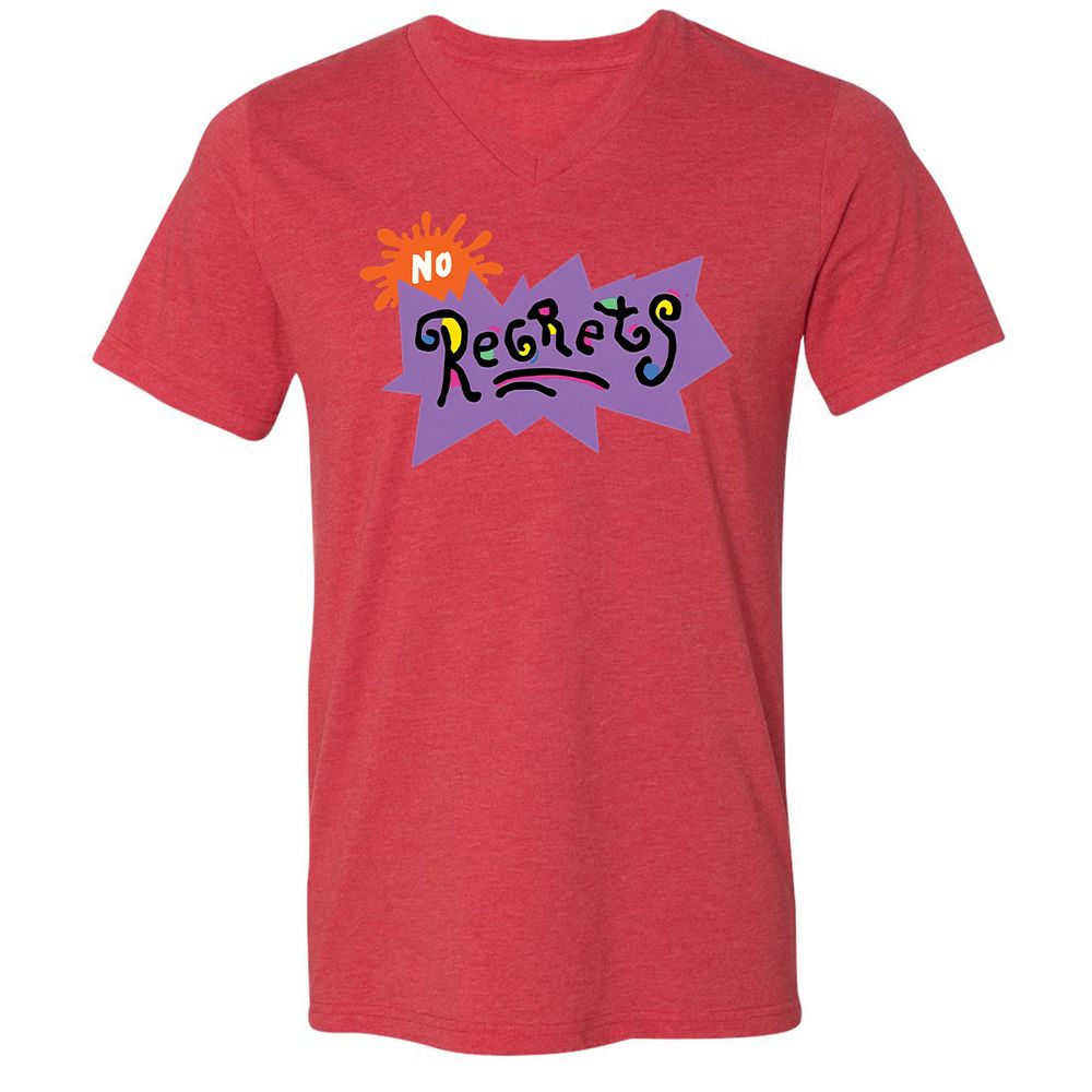 Unisex V-Neck T-Shirt - PDD5KLXM - Heather Red - 16
