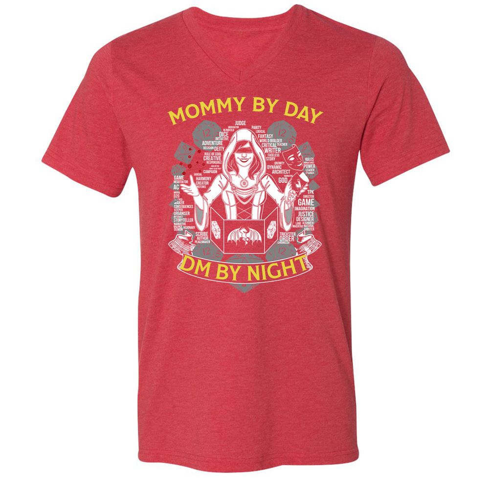 Unisex V-Neck T-Shirt - 4CQ5JHD3 - Heather Red - 16