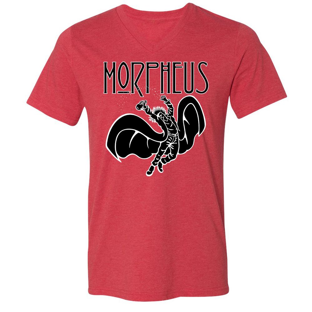 Unisex V-Neck T-Shirt - DQRNGAAU - Heather Red - 16