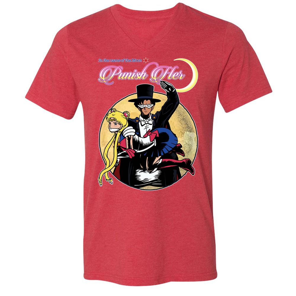 Unisex V-Neck T-Shirt - 2D39VFVZ - Heather Red - 16