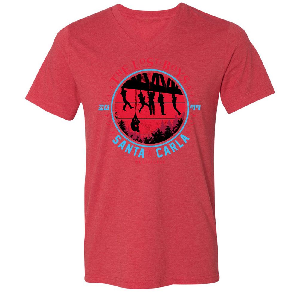 Unisex V-Neck T-Shirt - X2KL9M1C - Heather Red - 16