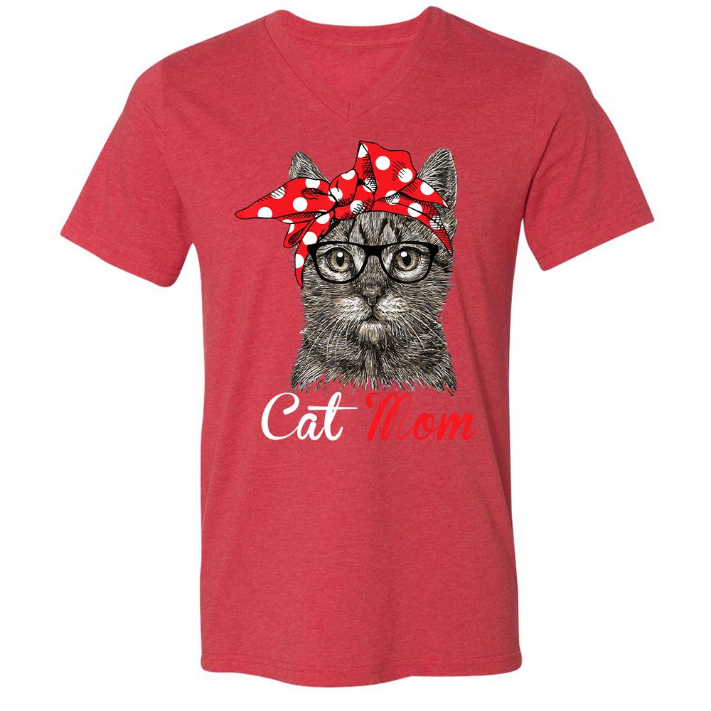 Unisex V-Neck T-Shirt - S22XK3S3 - Heather Red - 16