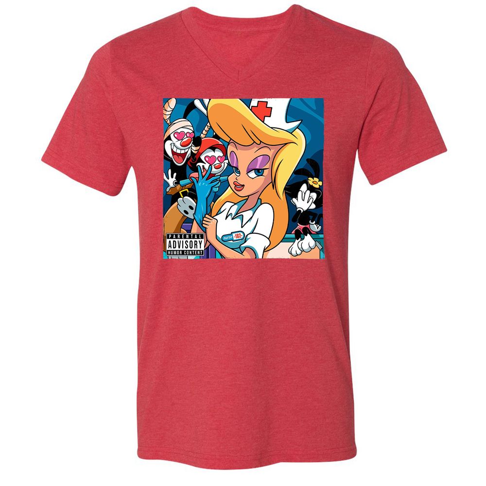 Unisex V-Neck T-Shirt - 94YTS377 - Heather Red - 16
