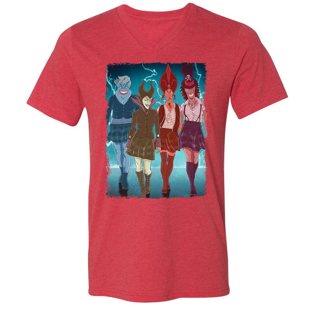 Unisex V-Neck T-Shirt - PQ5Y4NL1 - Heather Red - 16