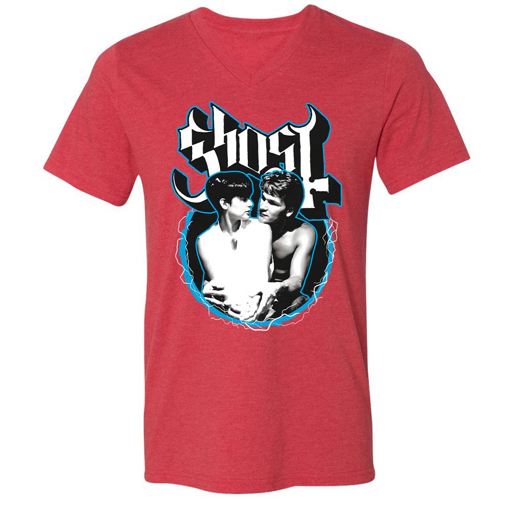 Unisex V-Neck T-Shirt - 5HHKQUC7 - Heather Red - 16