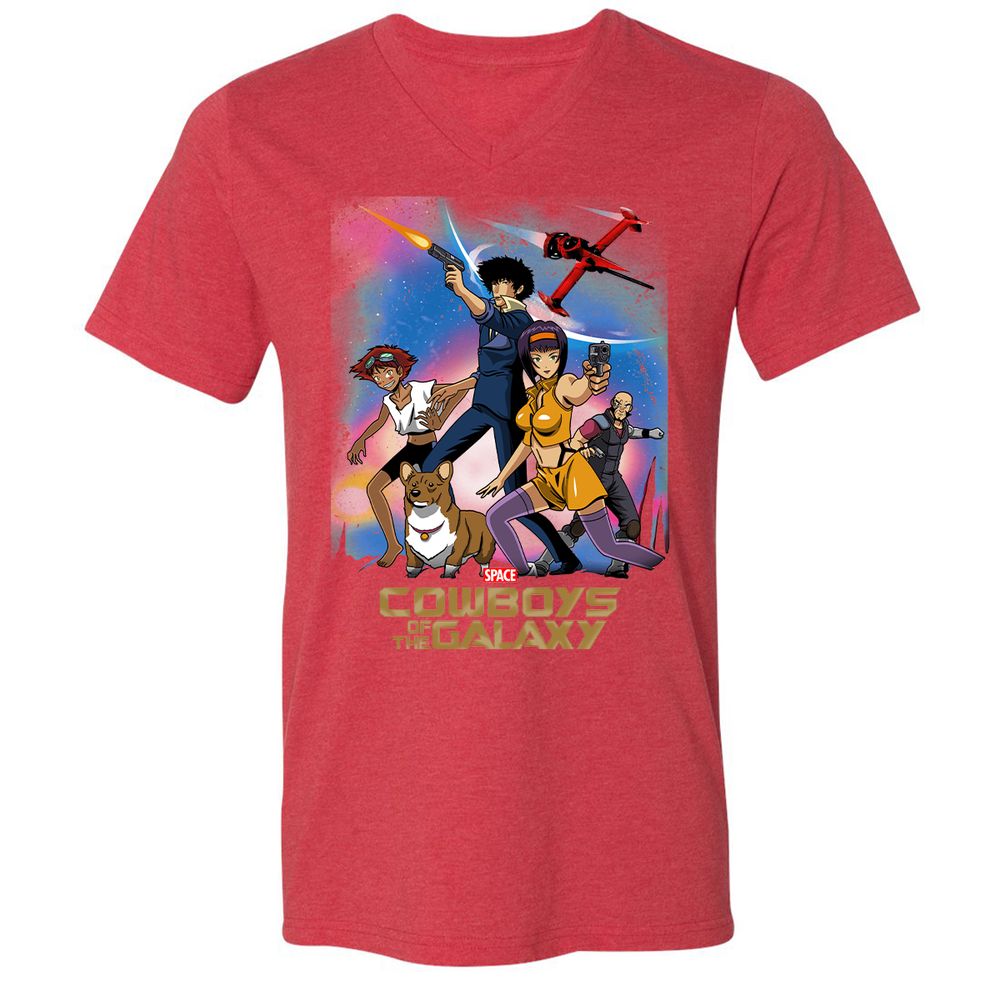 Unisex V-Neck T-Shirt - X413A22L - Heather Red - 16