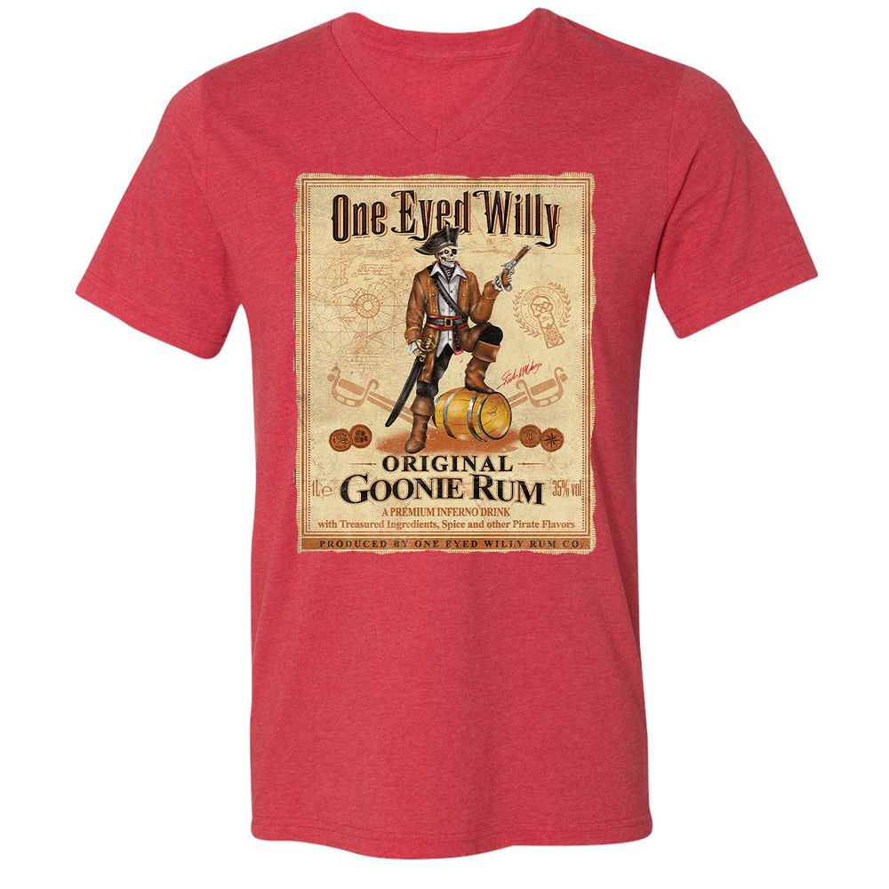 Unisex V-Neck T-Shirt - PL9BDCCB - Heather Red - 16