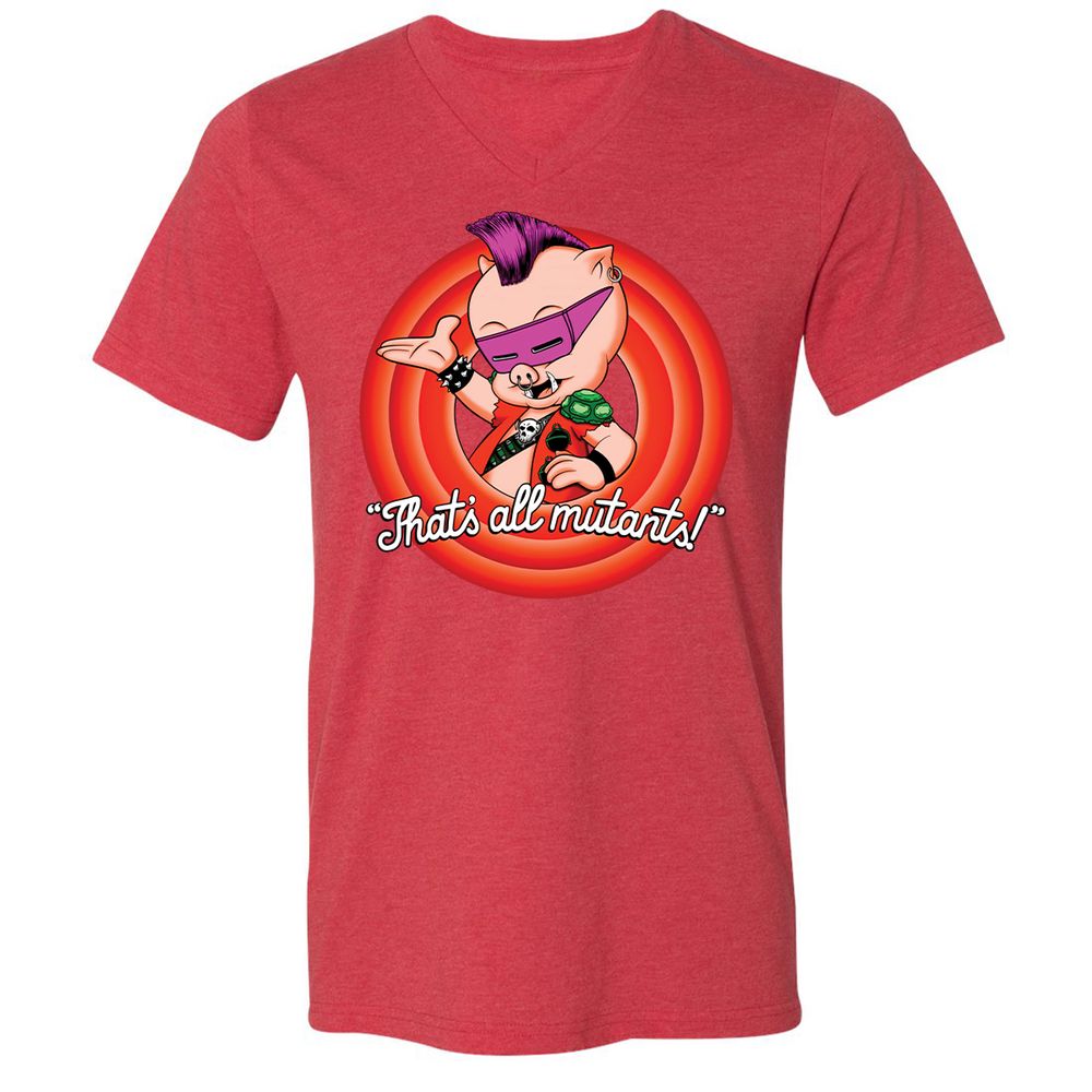 Unisex V-Neck T-Shirt - MN26XPCS - Heather Red - 16