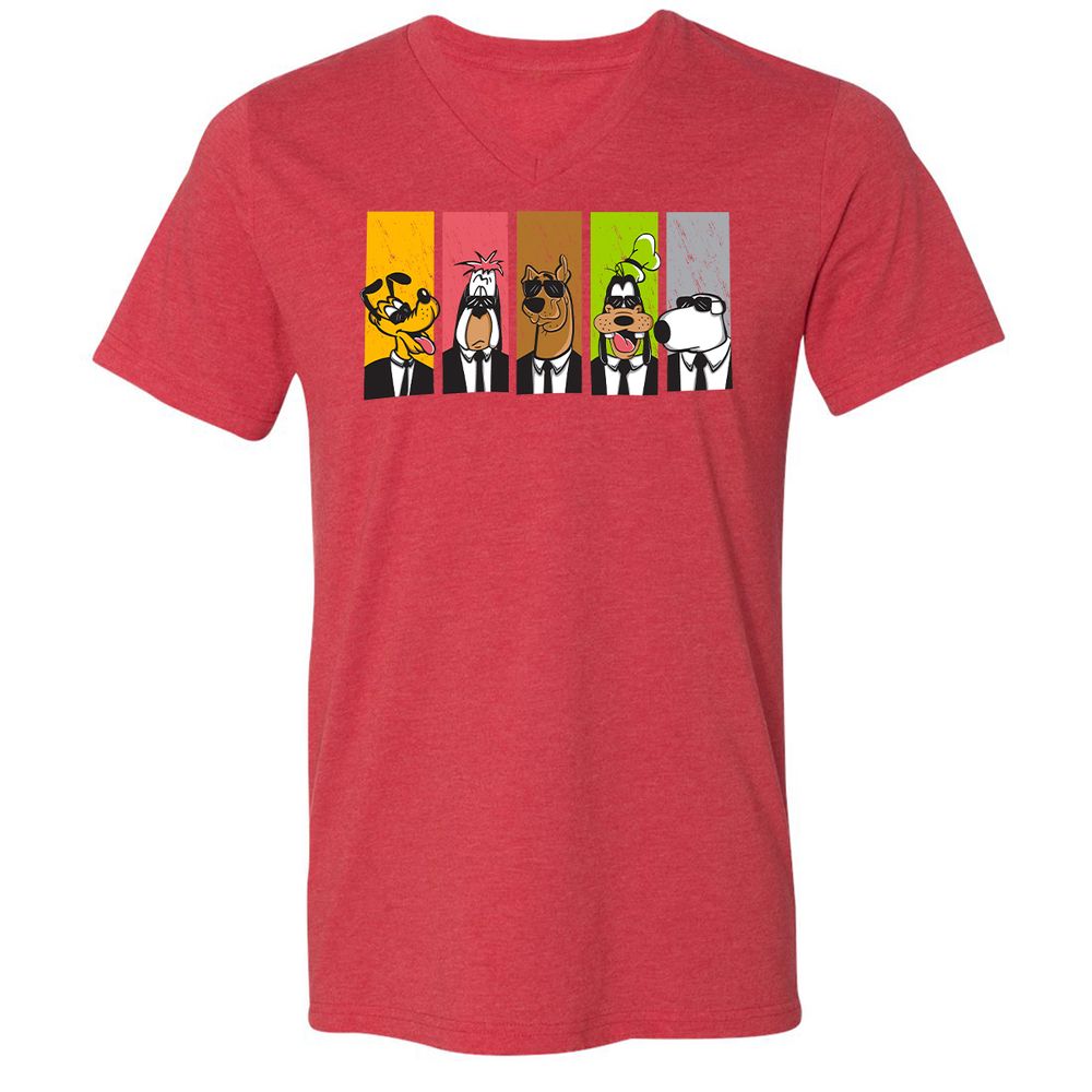 Unisex V-Neck T-Shirt - WE5EXC8M - Heather Red - 16