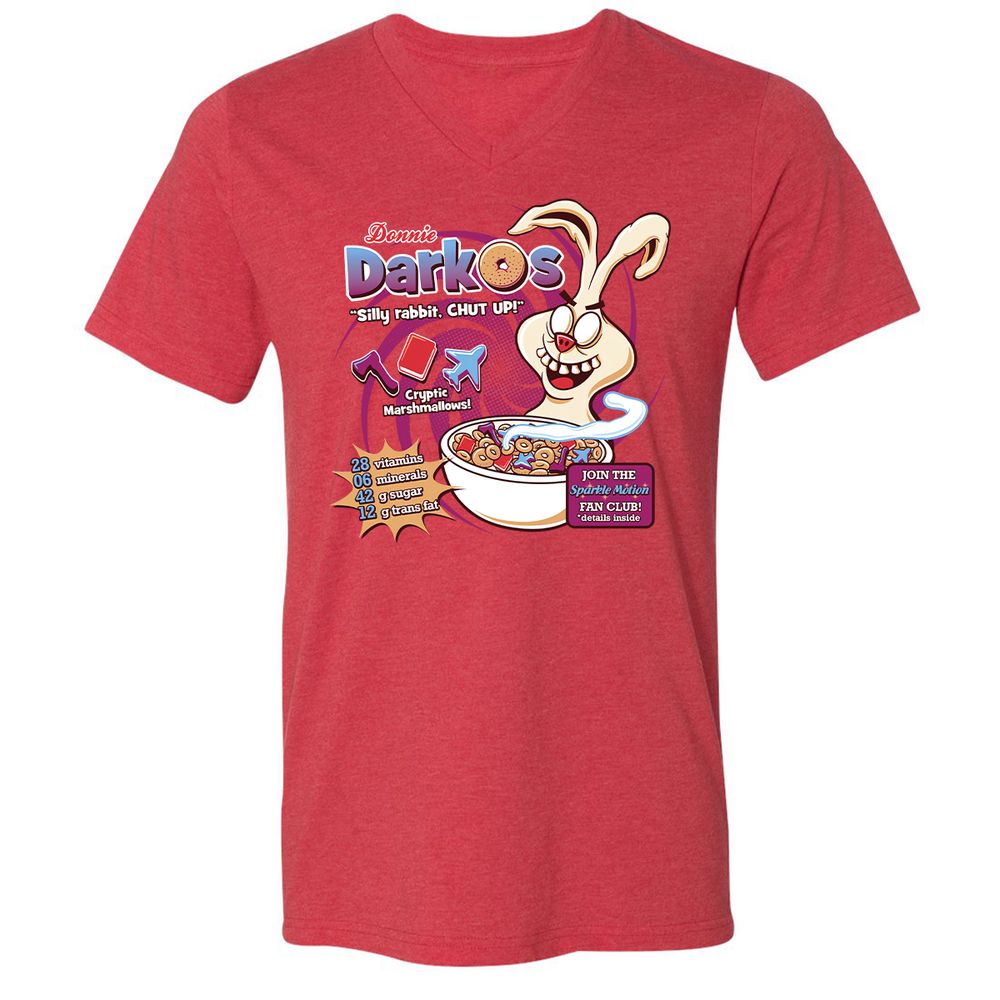 Unisex V-Neck T-Shirt - RKST5YTJ - Heather Red - 16