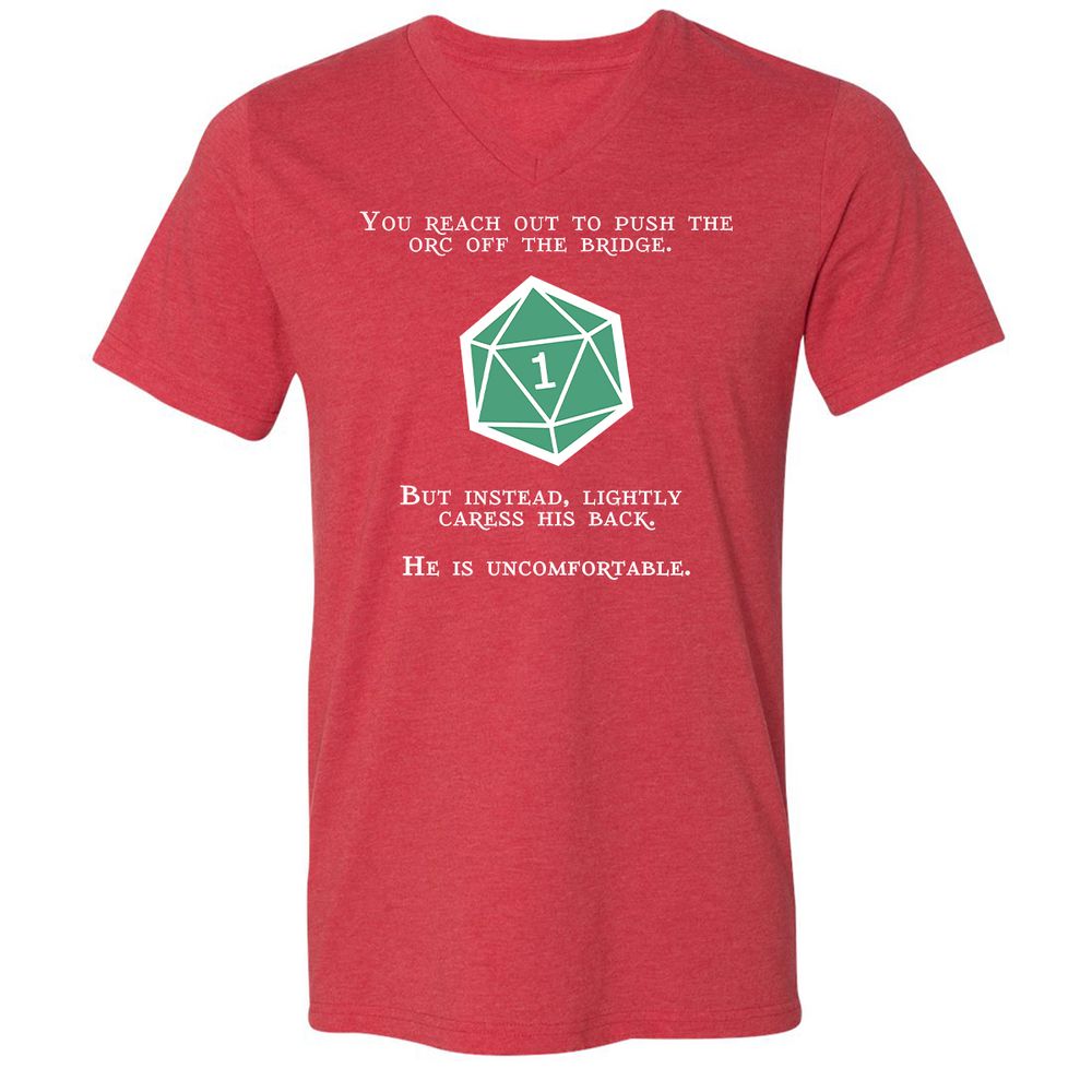 Unisex V-Neck T-Shirt - 9WLTTKDL - Heather Red - 16