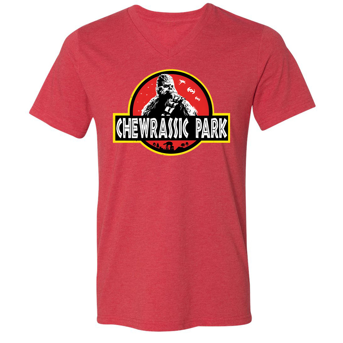 Unisex V-Neck T-Shirt - SQB3SM22 - Heather Red - 16