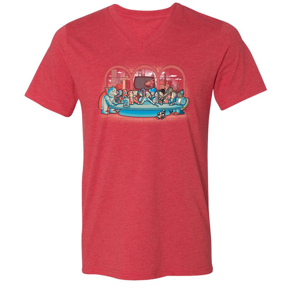 Unisex V-Neck T-Shirt - 3NU52LCA - Heather Red - 16