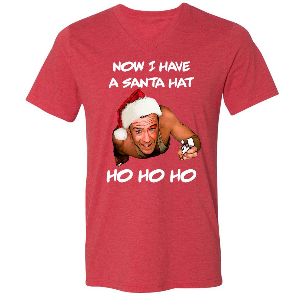 Unisex V-Neck T-Shirt - 2V6QZD4C - Heather Red - 16