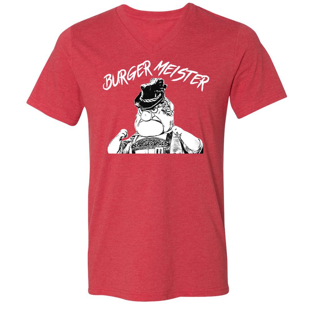 Unisex V-Neck T-Shirt - A1SYCWE1 - Heather Red - 16