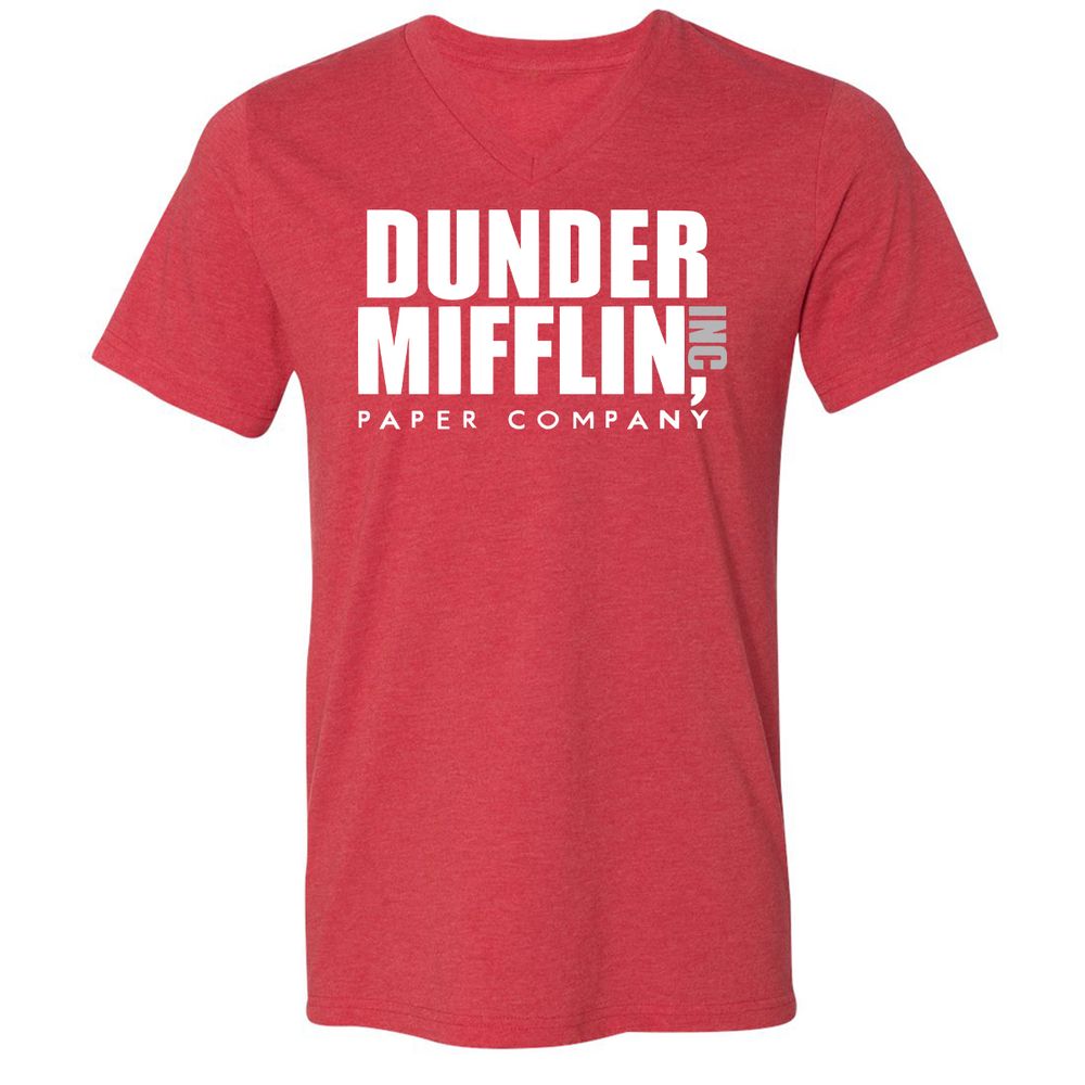 Unisex V-Neck T-Shirt - 69Q1TDTU - Heather Red - 16