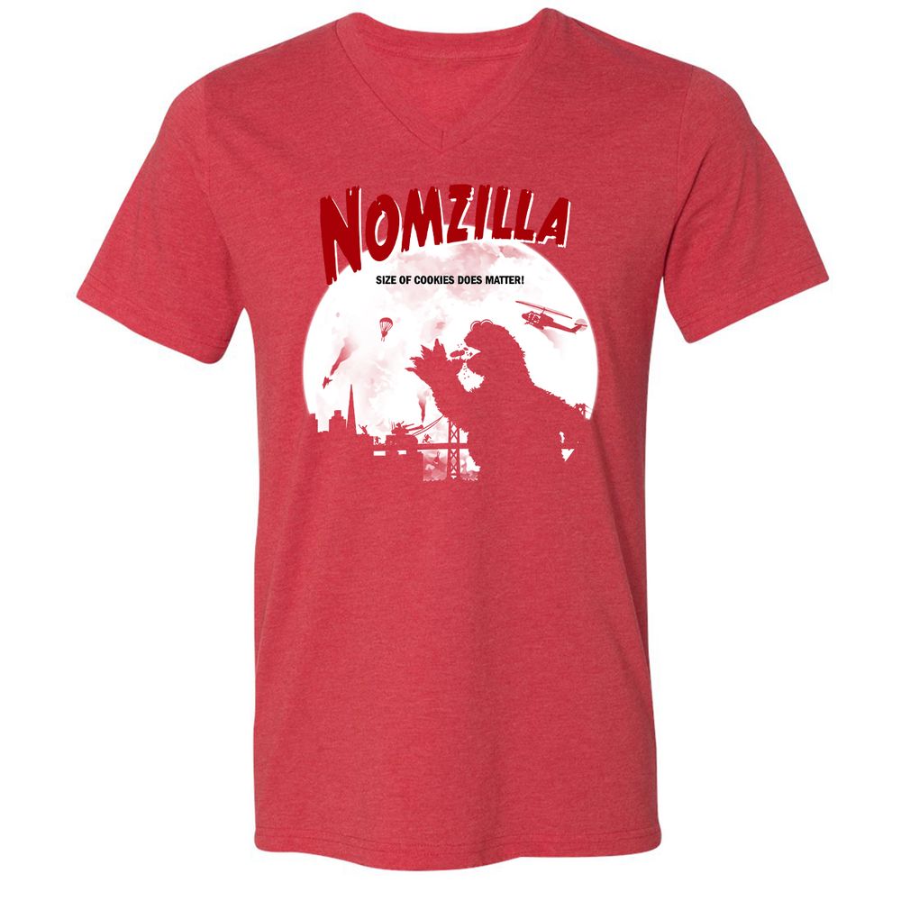Unisex V-Neck T-Shirt - UZAR1VT5 - Heather Red - 16
