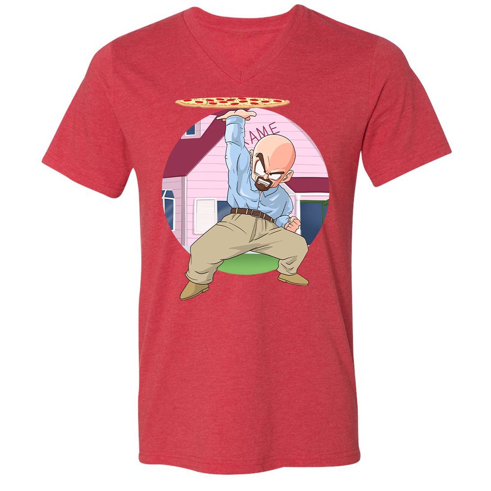 Unisex V-Neck T-Shirt - Z32ADK3X - Heather Red - 16