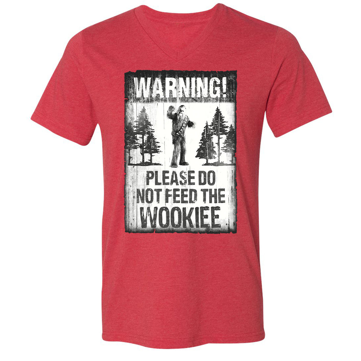 Unisex V-Neck T-Shirt - YQJ4CHL3 - Heather Red - 16