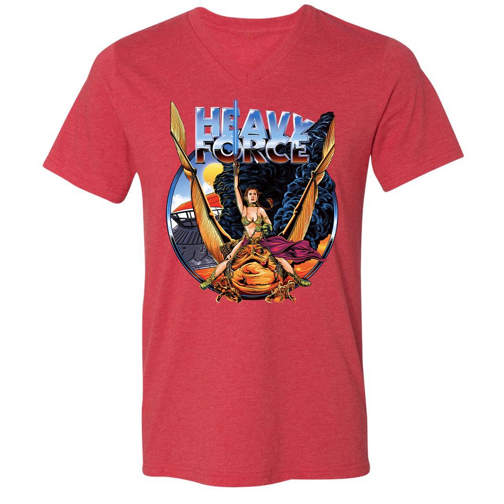 Unisex V-Neck T-Shirt - C8TF8832 - Heather Red - 16