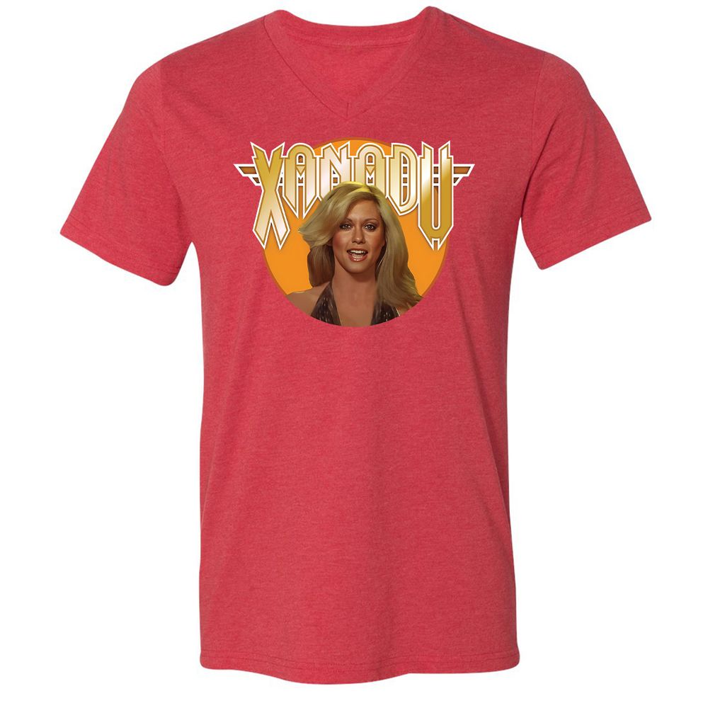 Unisex V-Neck T-Shirt - EYVXMJ4U - Heather Red - 16
