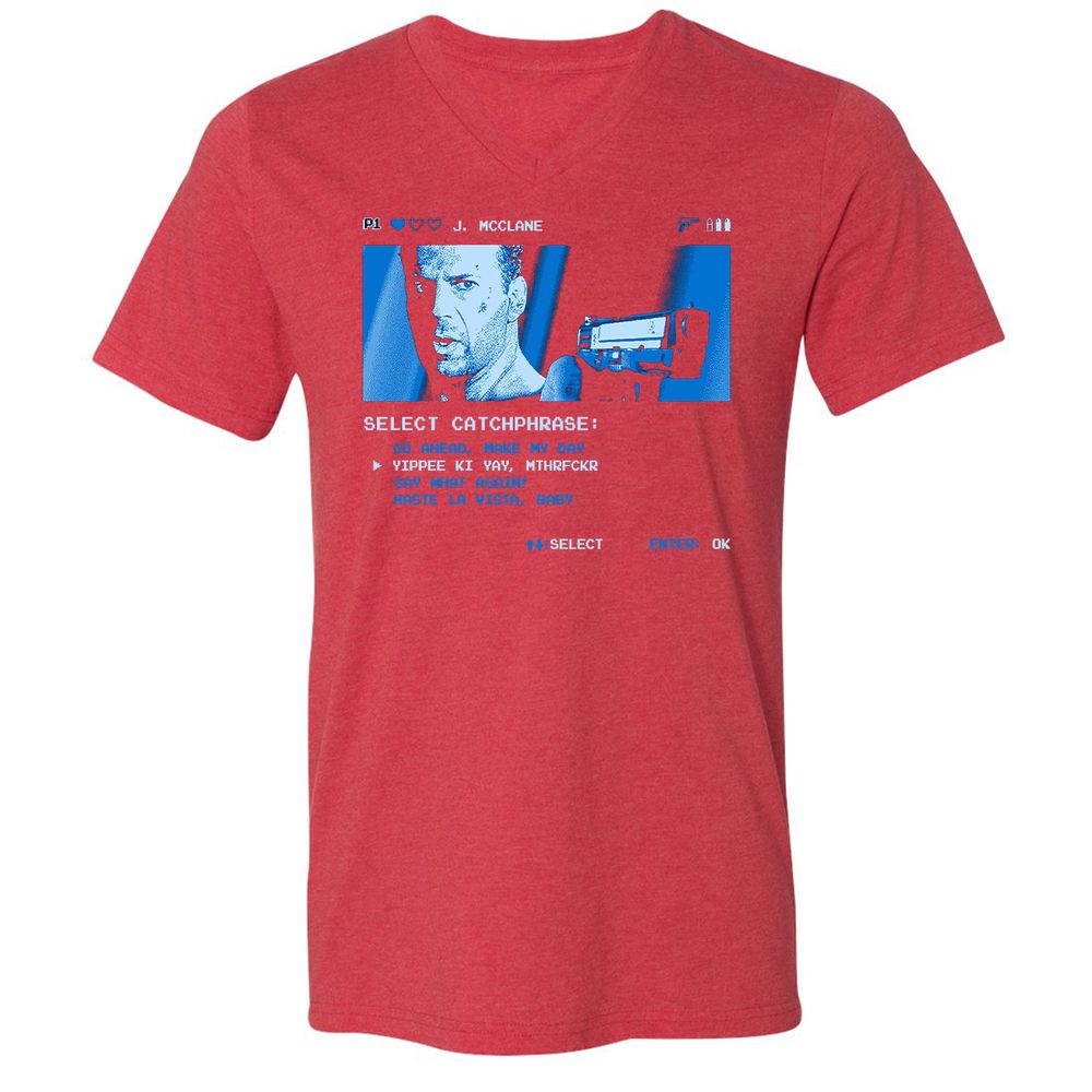 Unisex V-Neck T-Shirt - CVTMSV59 - Heather Red - 16