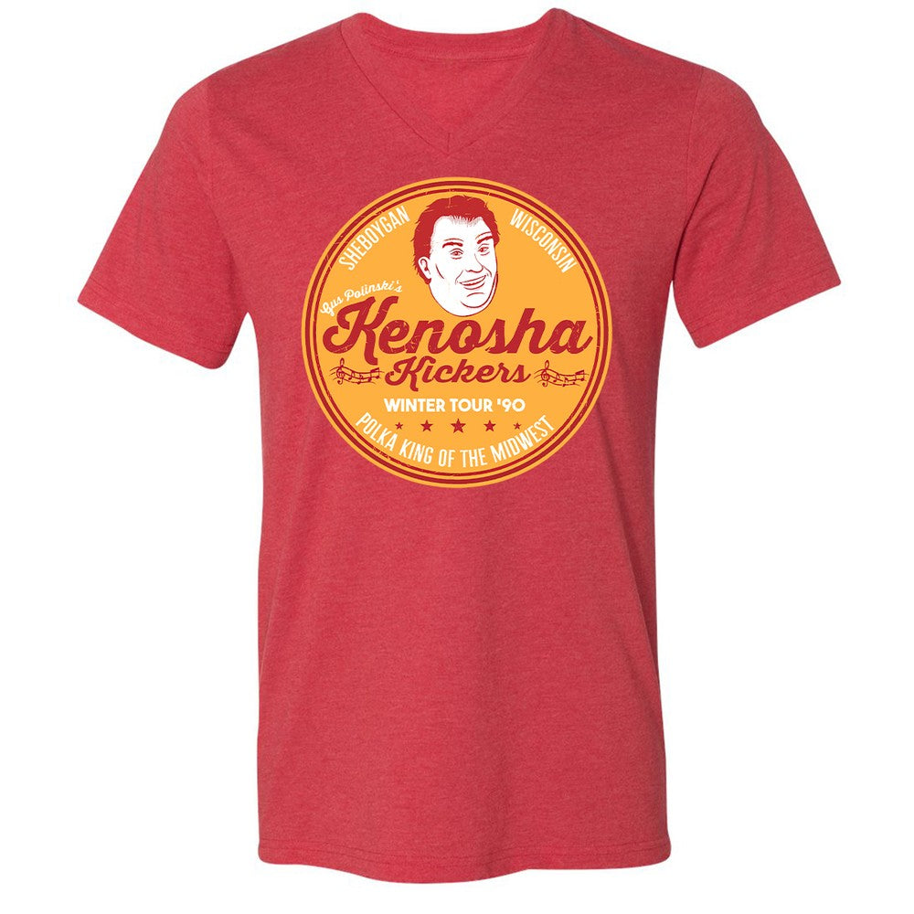 Unisex V-Neck T-Shirt - 7LBLD2CJ - Heather Red - 16