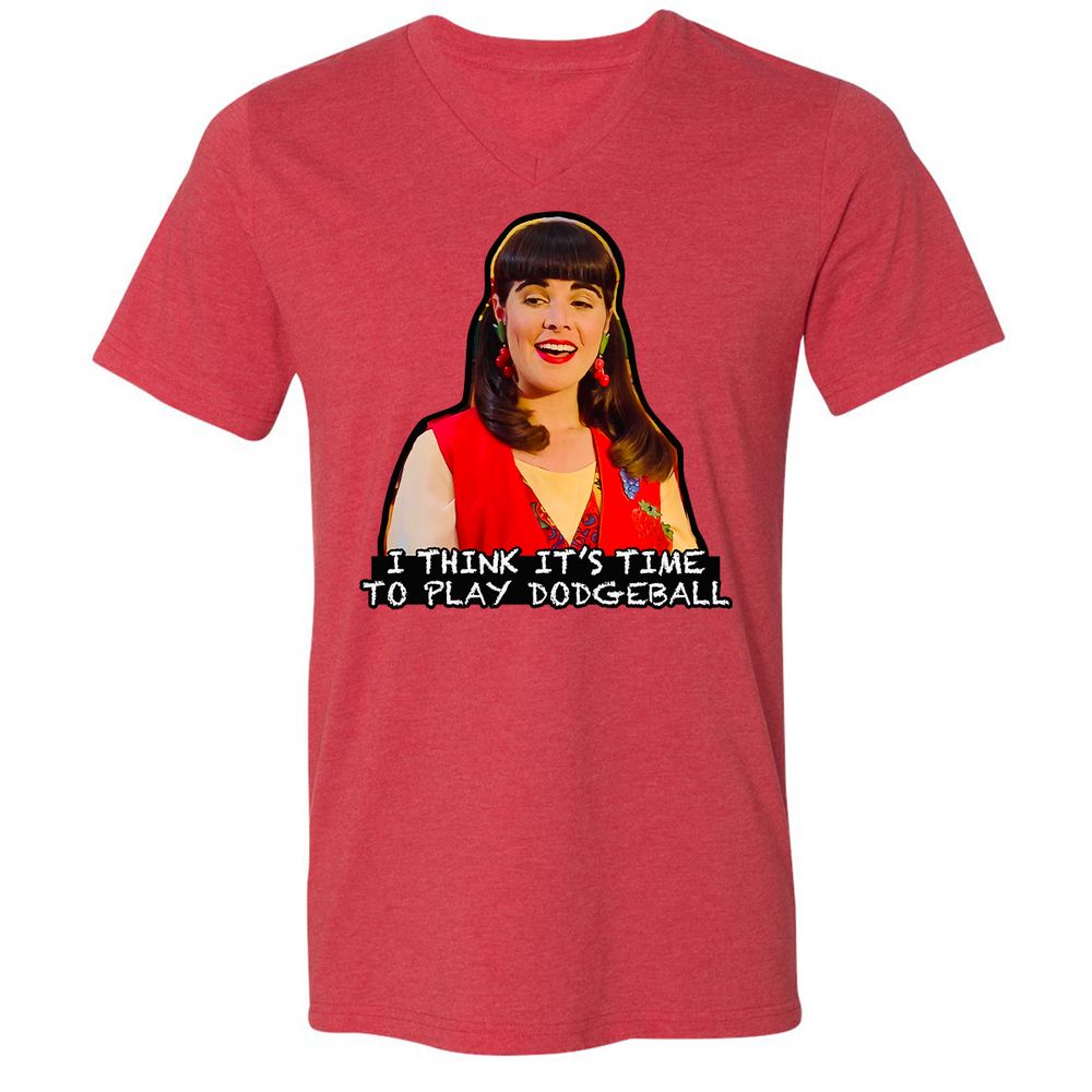 Unisex V-Neck T-Shirt - CNMR5UGP - Heather Red - 16