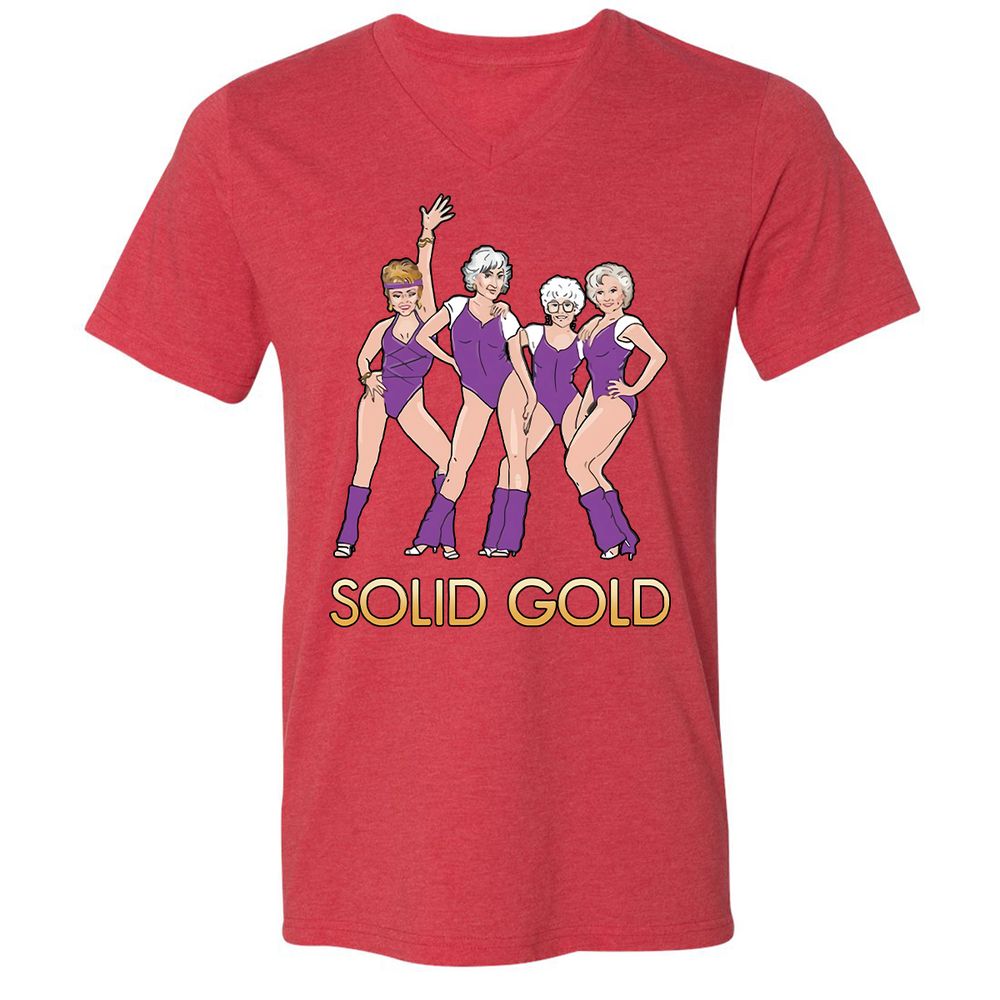 Unisex V-Neck T-Shirt - KHUTTVYX - Heather Red - 16