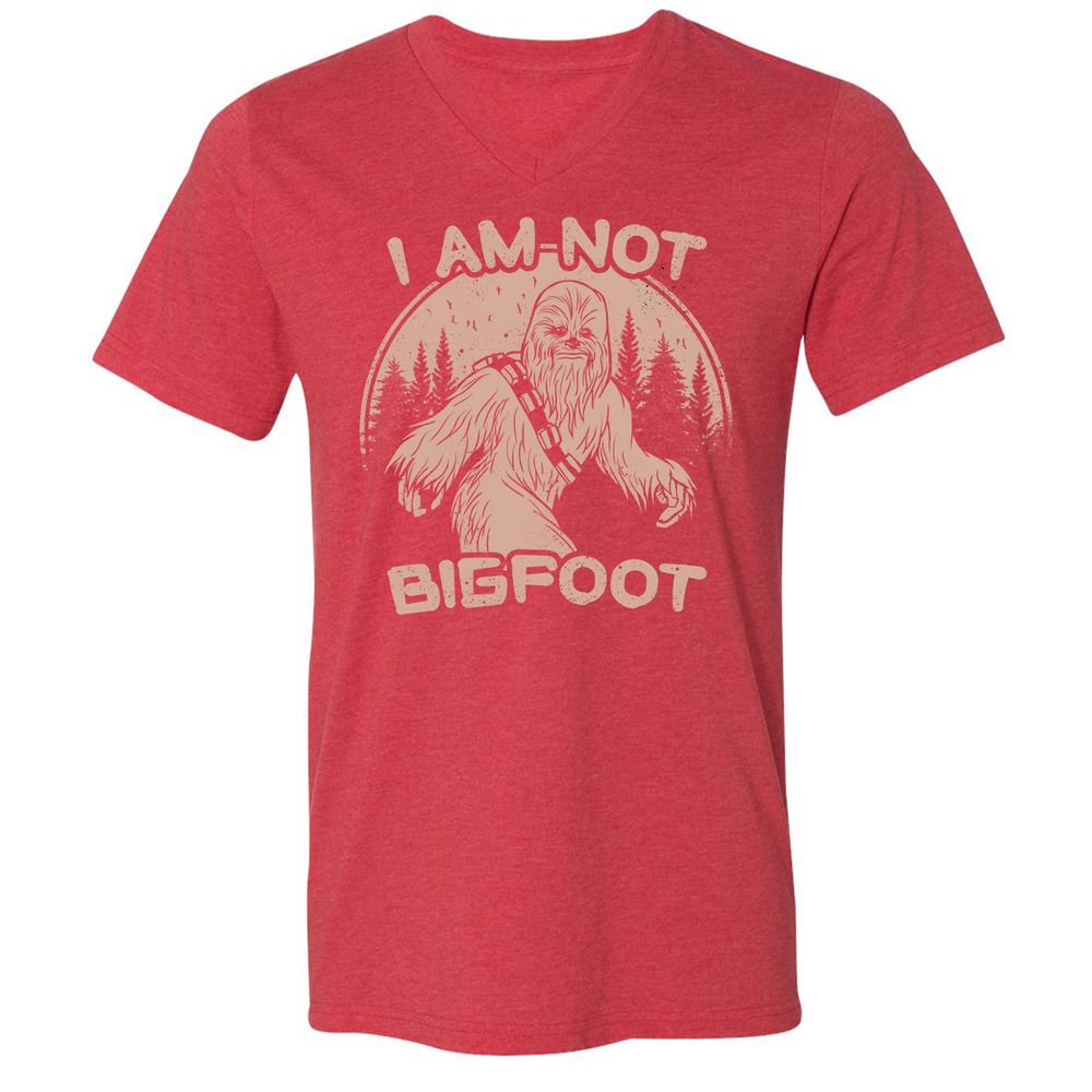 Unisex V-Neck T-Shirt - CEV91QL7 - Heather Red - 16