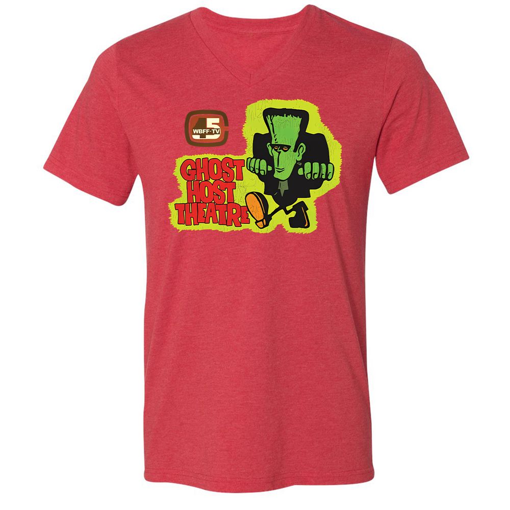 Unisex V-Neck T-Shirt - R1Z1YARD - Heather Red - 16