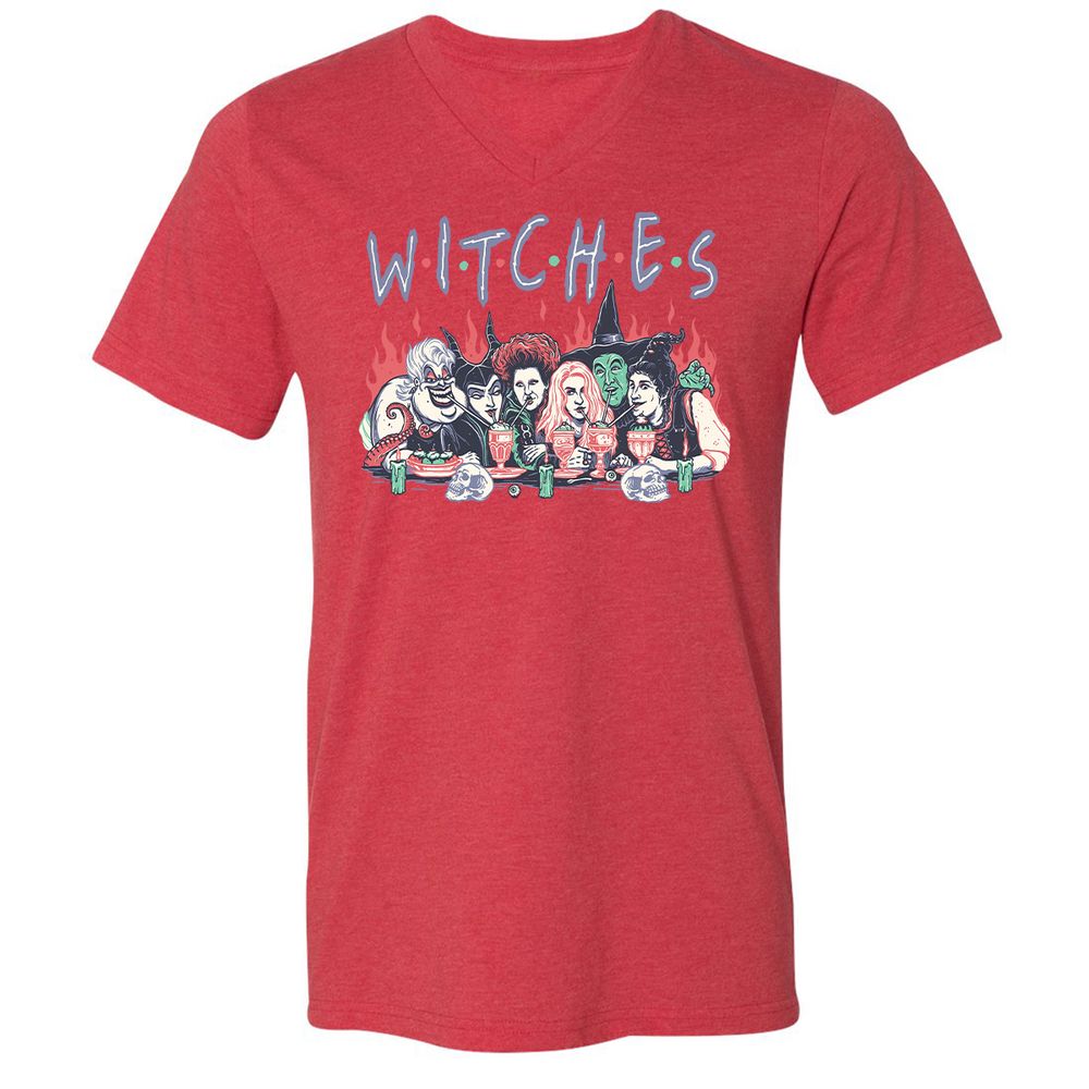 Unisex V-Neck T-Shirt - 72G1JJ7P - Heather Red - 16