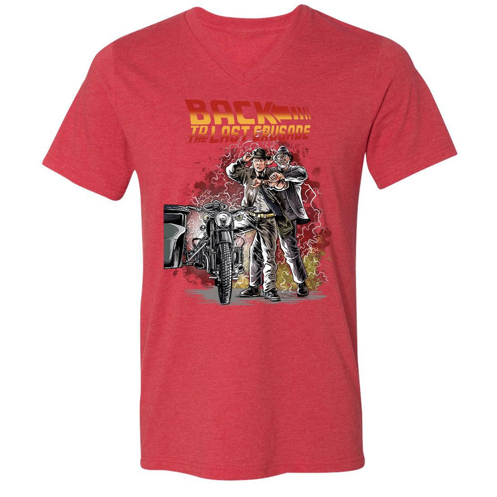Unisex V-Neck T-Shirt - 7P1R84R6 - Heather Red - 16