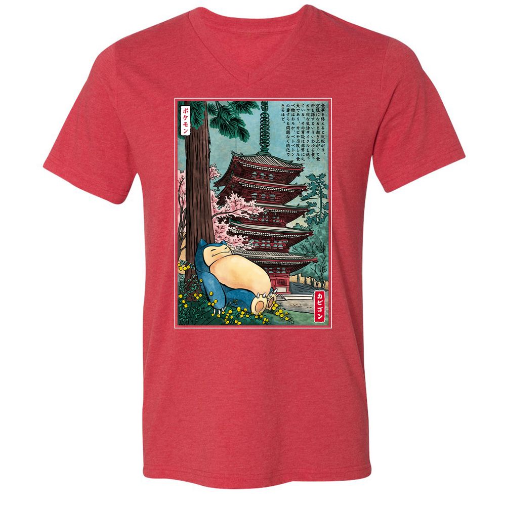 Unisex V-Neck T-Shirt - KY4D79SA - Heather Red - 16