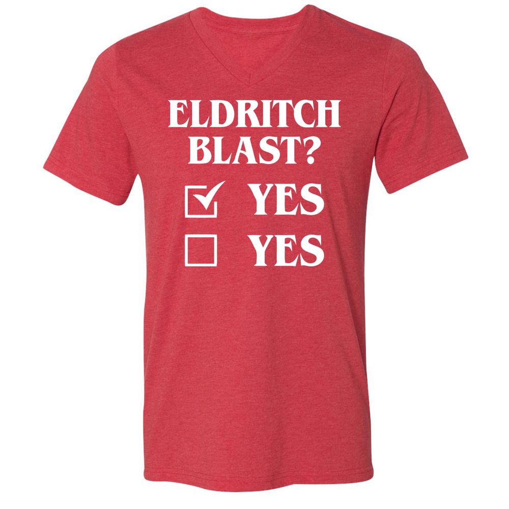 Unisex V-Neck T-Shirt - ARAFVXQN - Heather Red - 16