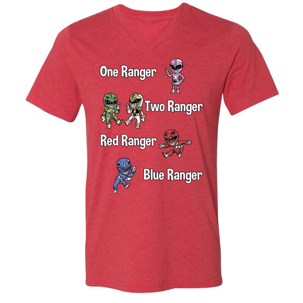 Unisex V-Neck T-Shirt - 72DADQ3Y - Heather Red - 16