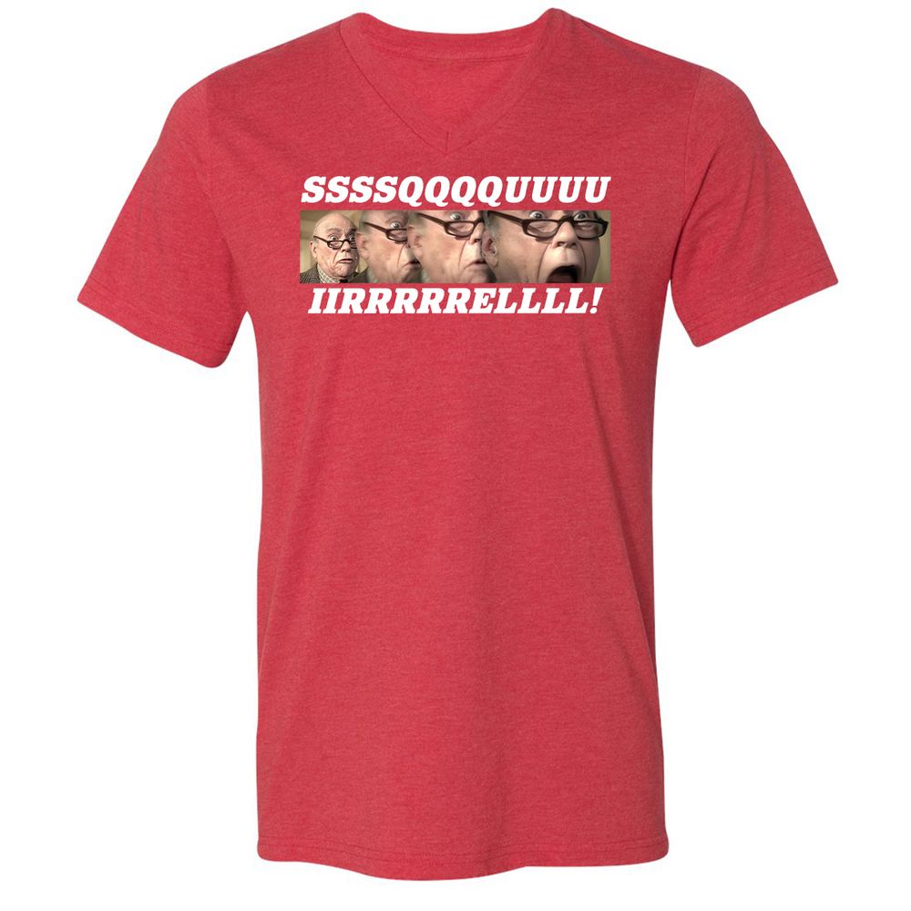 Unisex V-Neck T-Shirt - XFKQ9VVU - Heather Red - 16