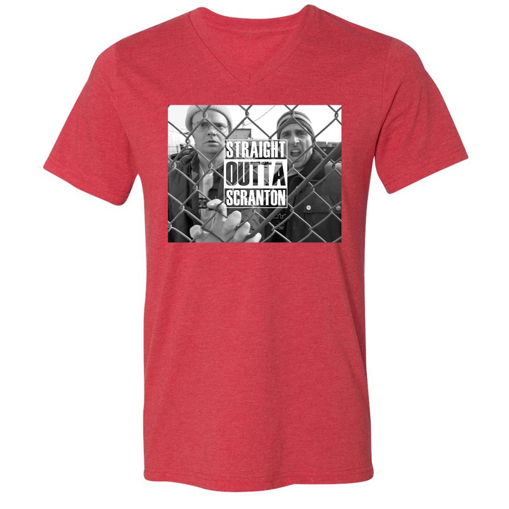 Unisex V-Neck T-Shirt - NP16N2D3 - Heather Red - 16