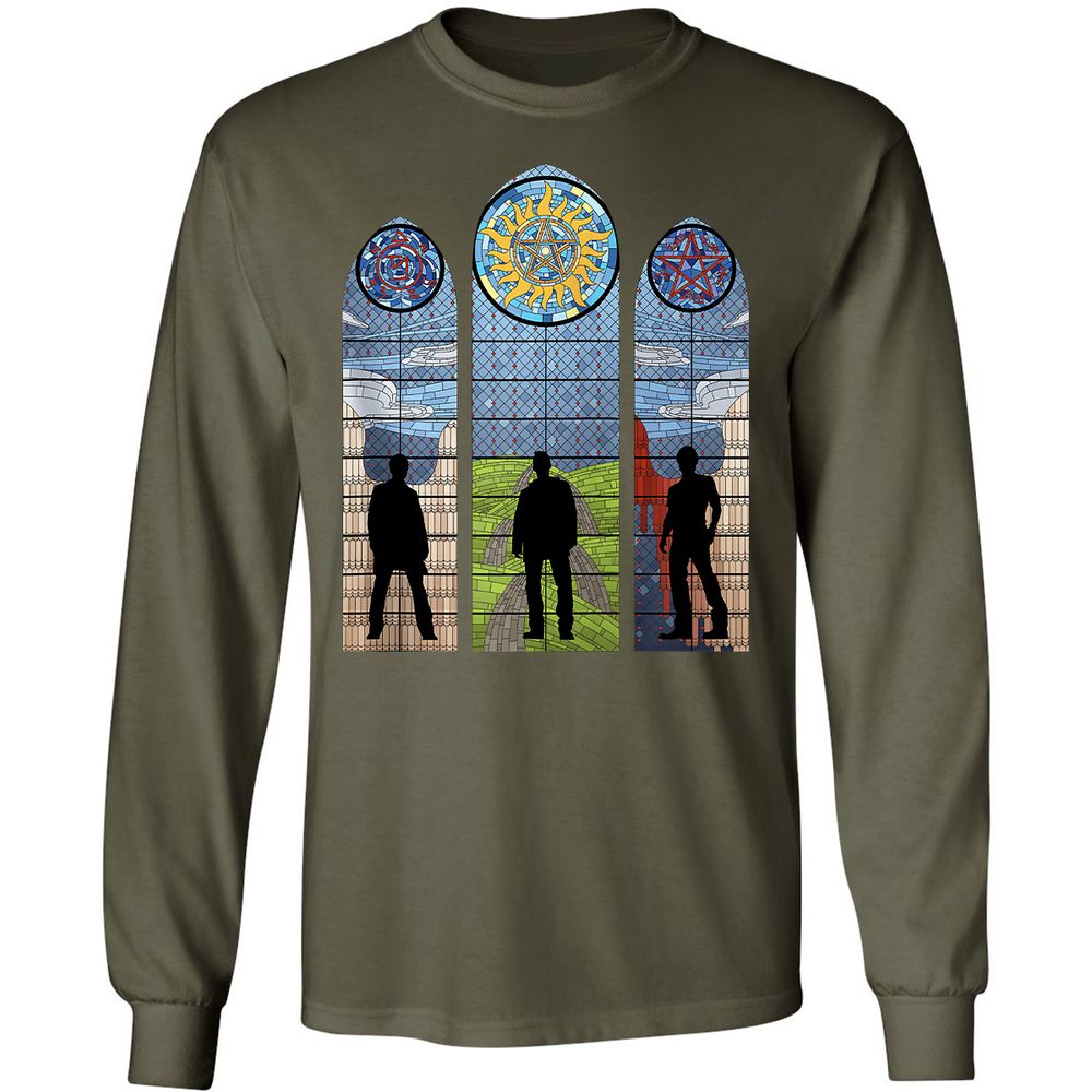 Long Sleeve T-Shirt - YDJK9U5Y - Military Green - 16