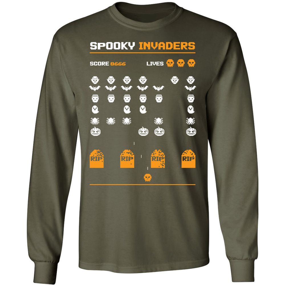 Long Sleeve T-Shirt - PR2ZZ3M7 - Military Green - 16