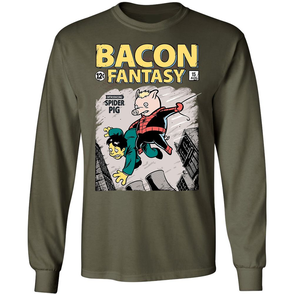 Long Sleeve T-Shirt - LLA2ME4K - Military Green - 16