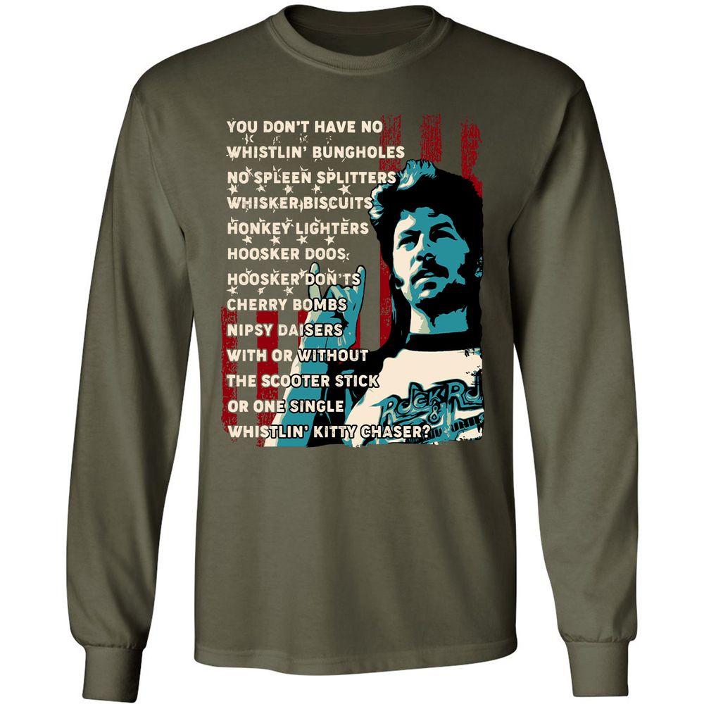 Long Sleeve T-Shirt - QZZZ8WFD - Military Green - 16