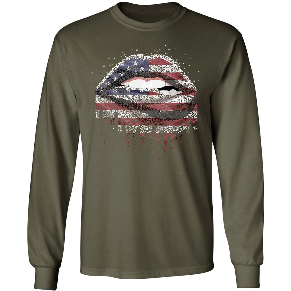 Long Sleeve T-Shirt - A9MV8TGL - Military Green - 16