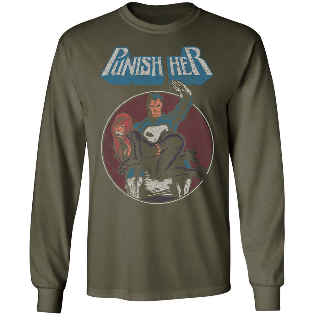 Long Sleeve T-Shirt - D7GXQ684 - Military Green - 16