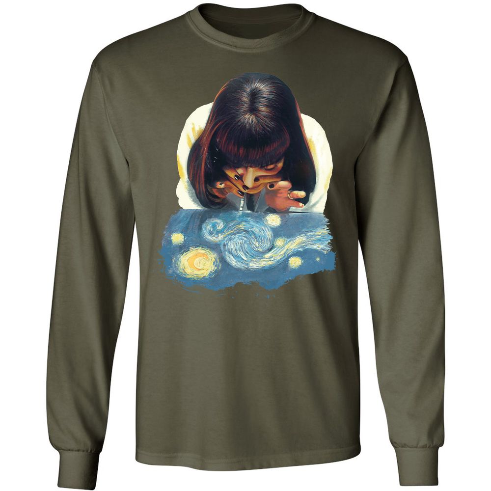 Long Sleeve T-Shirt - ZKT5D44S - Military Green - 16