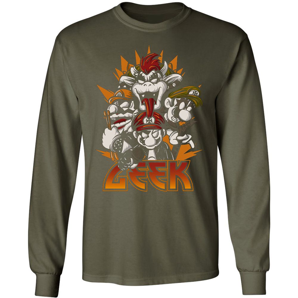 Long Sleeve T-Shirt - URPDFQ9F - Military Green - 16
